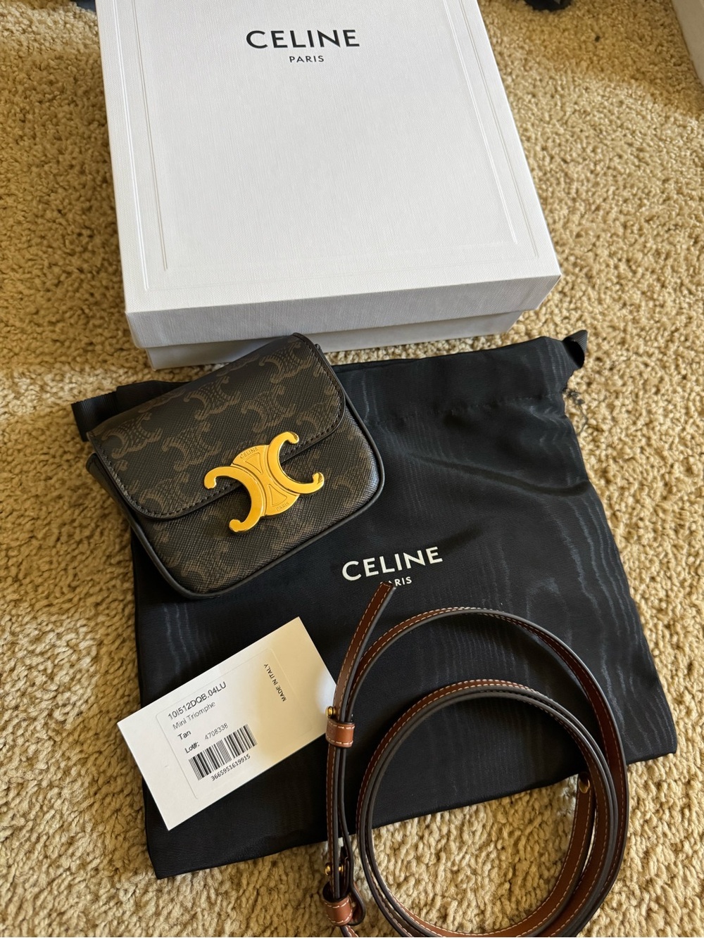 Authentic 💯 Celine Mini Triomphe Crossbody - Picture 11 of 11